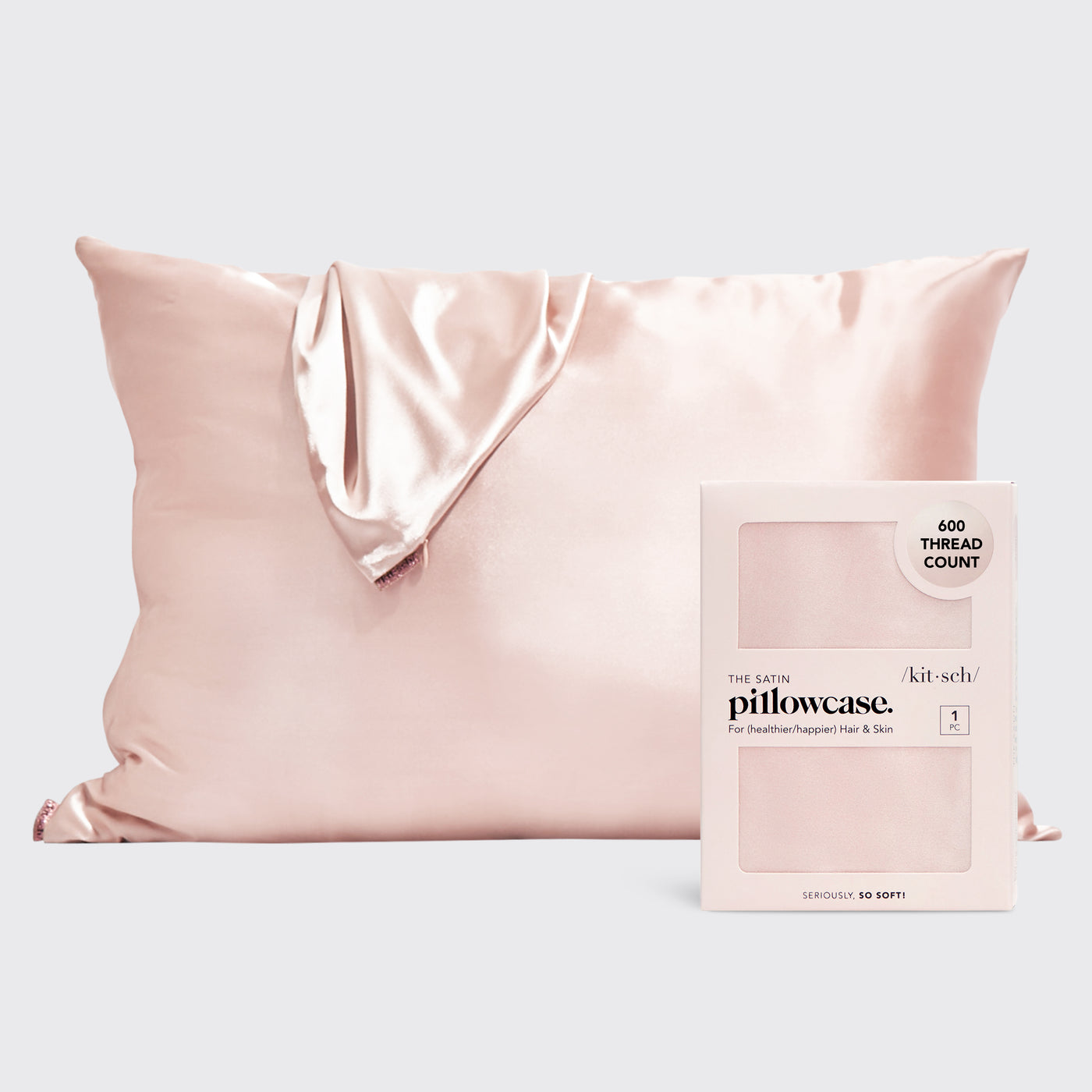 KITSCH - Satin Pillowcase 2pc (Standard) - Blush