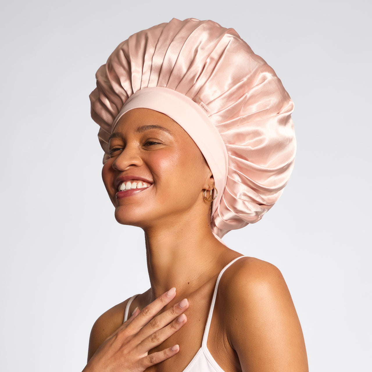 KITSCH - Satin Oversized Bonnet - Blush
