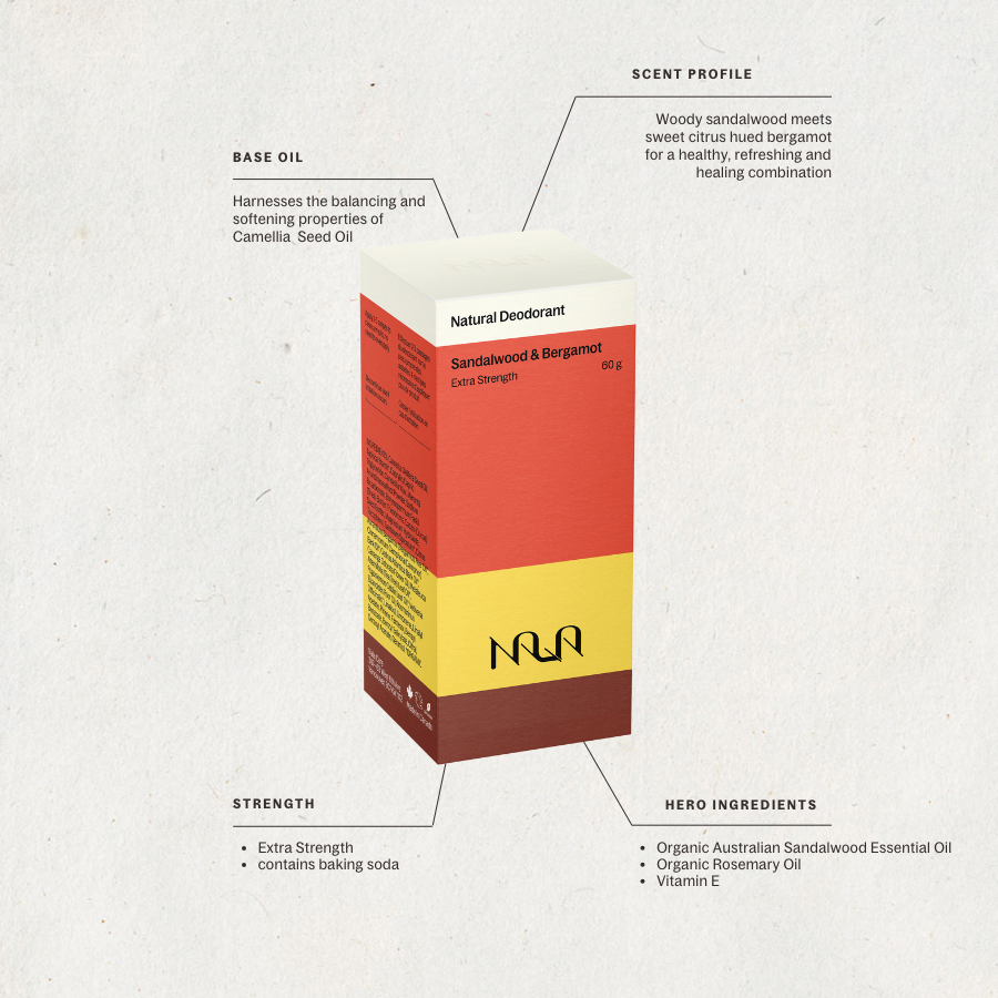 Nala - Deodorant - Sandalwood & Bergamot (Extra Strength)
