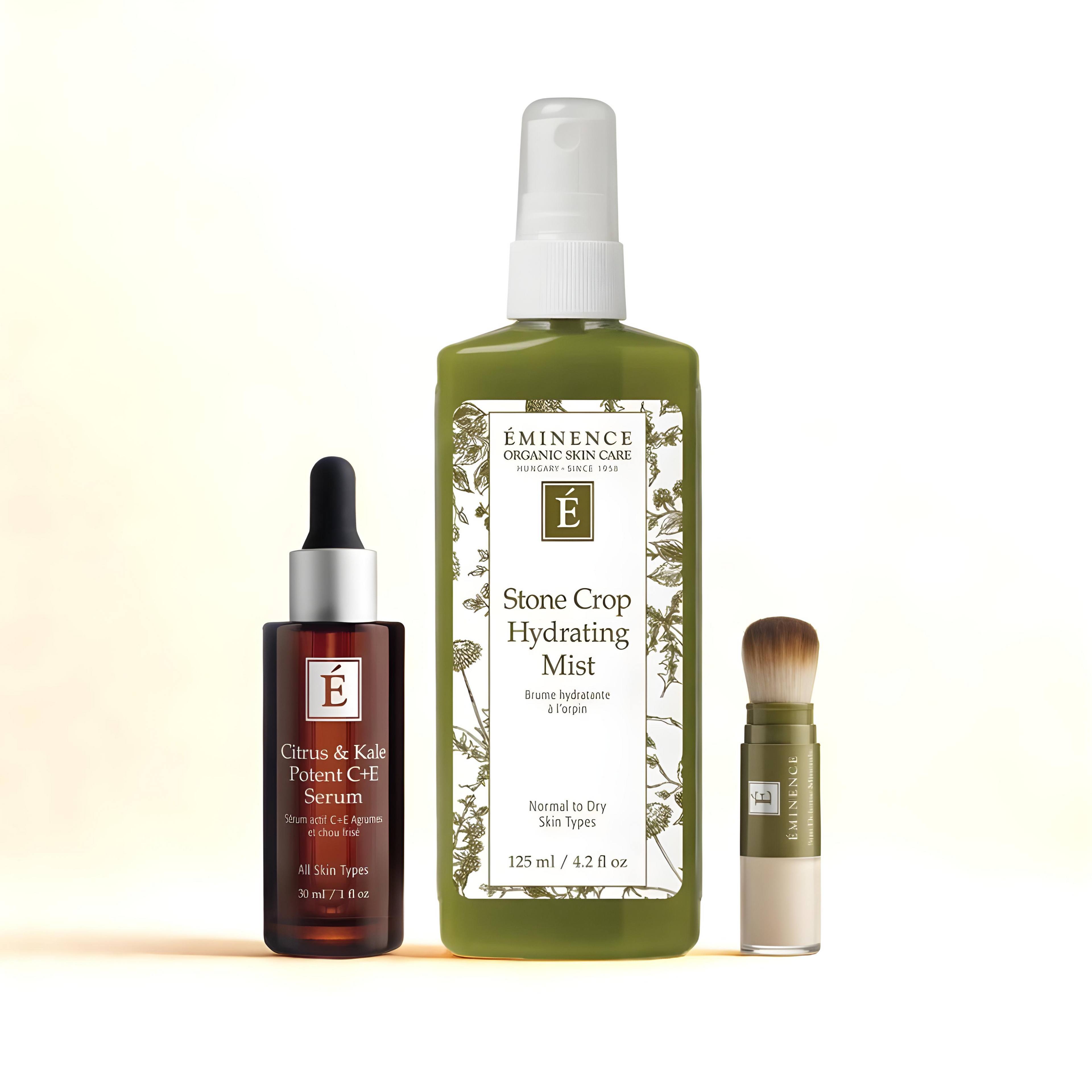 Bundle 2: Sun Defense SPF Tan, Stone Crop Mist, Citrus & Kale Potent C+E Serum - Save 25%