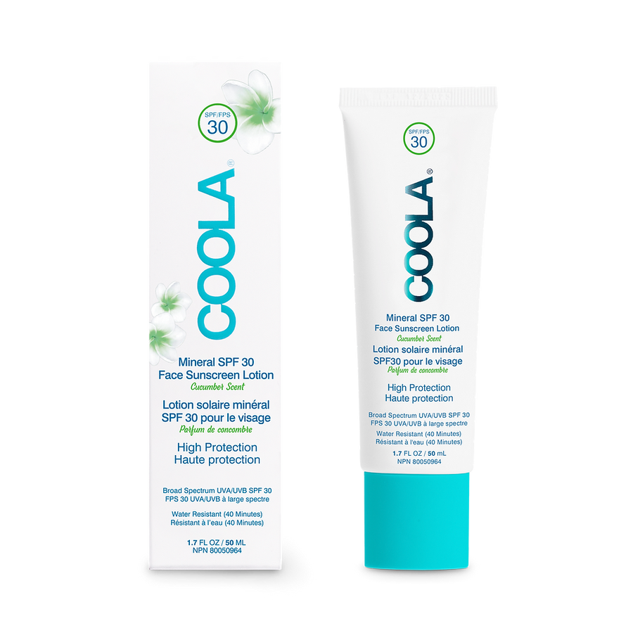 COOLA Organic Mineral Face Sunscreen Lotion SPF 30 - Cucumber Scent