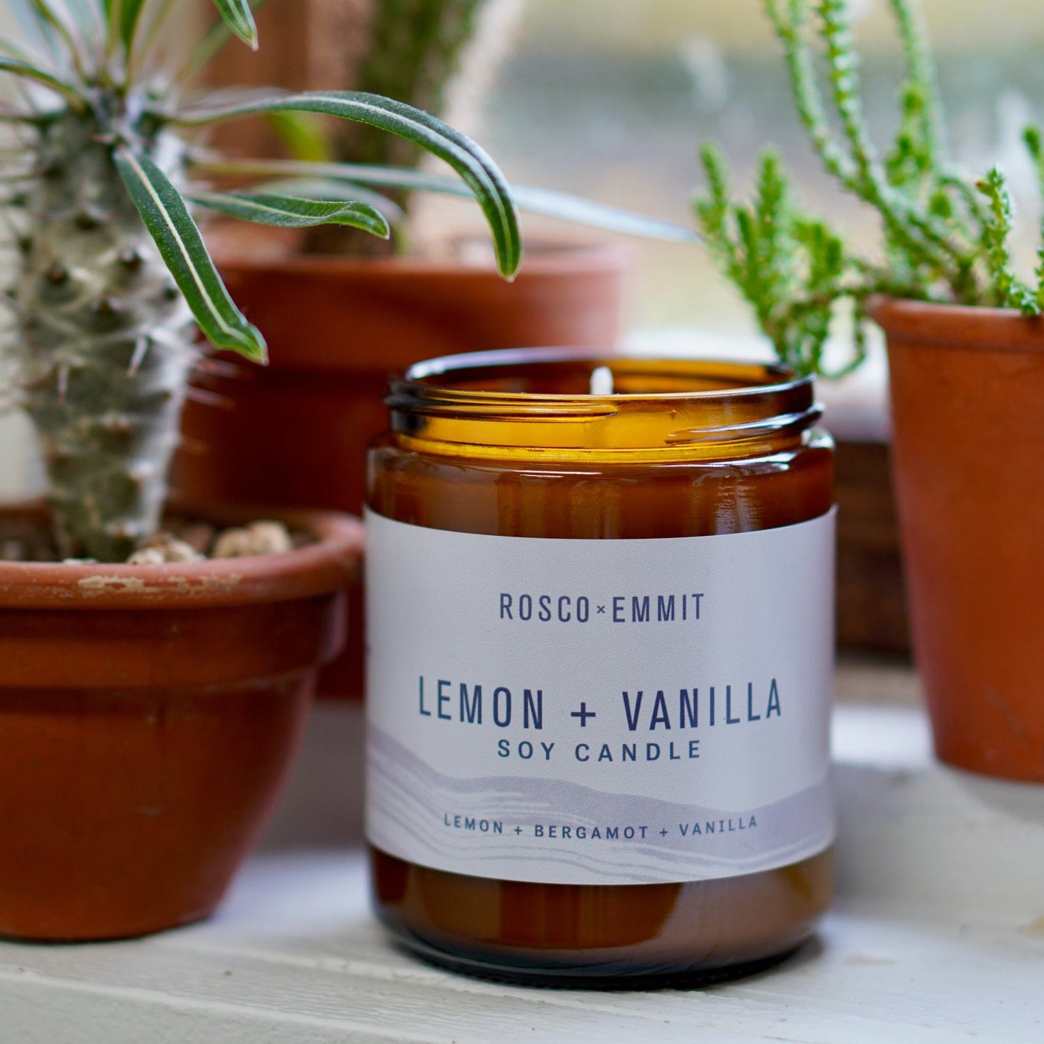 Rosco Emmit Candle (Jar) - Lemon + Vanilla - 8oz