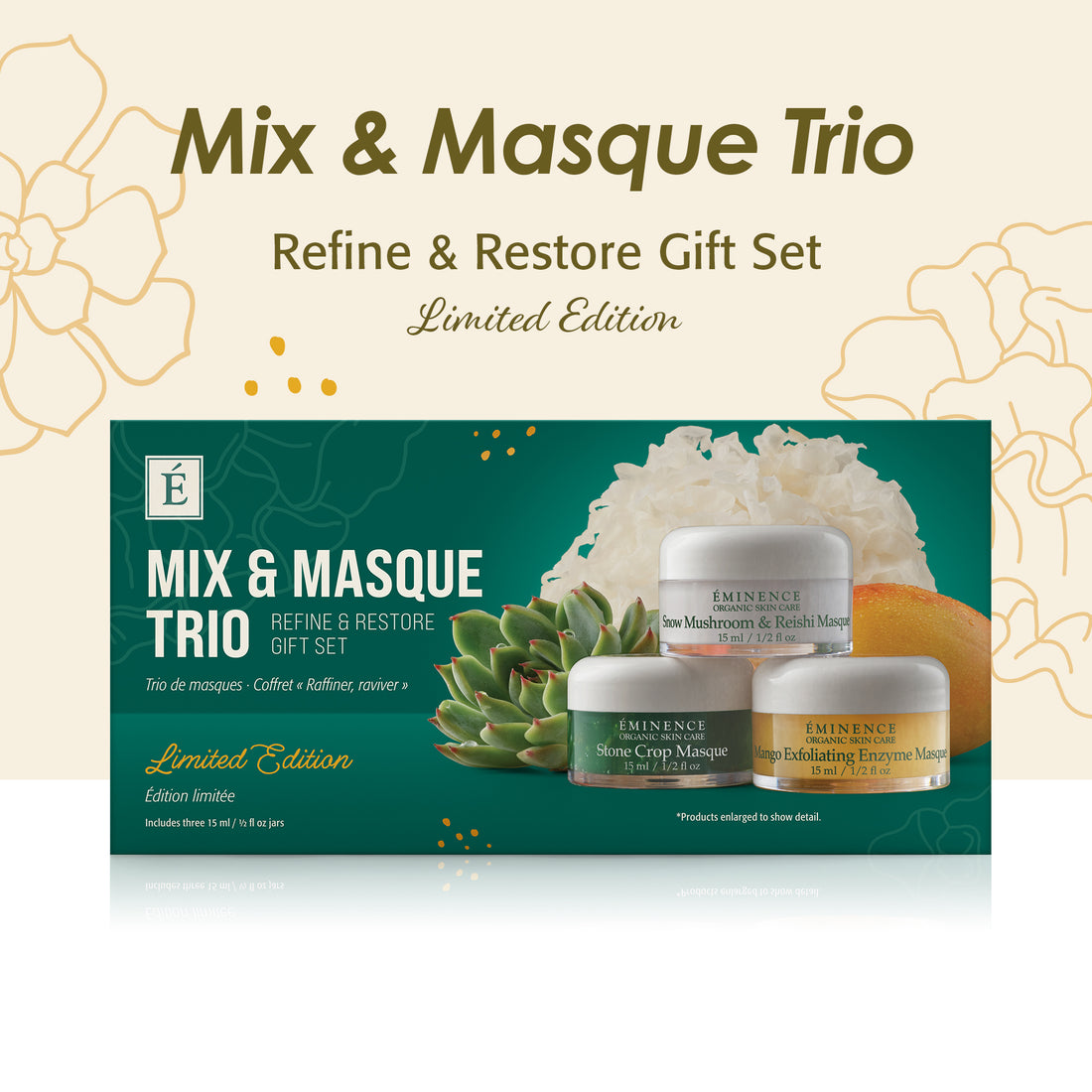 Eminence Organics Mix and Masque Trio: Refine &amp; Restore Gift Set