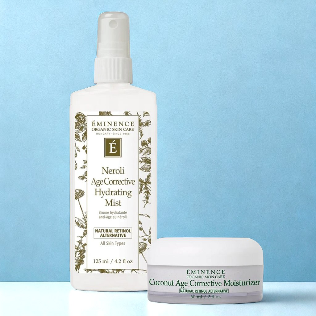 Eminence Organics Anti-Stress Skin Relief Duo (Coconut Age Corrective Moisturizer + Neroli Age Corrective Hydrating Mist)