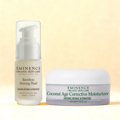 Eminence Organics Lift &amp; Tighten Set (Bamboo Firming Fluid + Coconut Age Corrective Moisturizer)