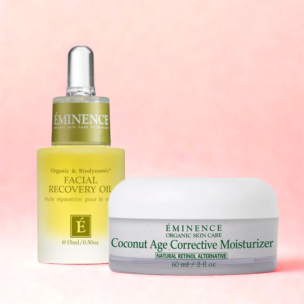 Eminence Organics Ultra Repair &amp; Restore Set (Coconut Age Corrective Moisturizer + Facial Recovery Oil)