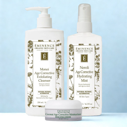 Eminence Organics Wrinkle-Reducing &amp; Firming Pack (Coconut Age Corrective Moisturizer + Monoi Age Corrective Exfoliating Cleanser + Neroli Age Corrective Hydrating Mist)